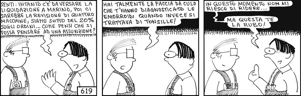 strisce, fumetti, umorismo, vignette, lavoro, ufficio, impiegati, operai, fabbrica, azienda, nove-diciotto, nove, diciotto,