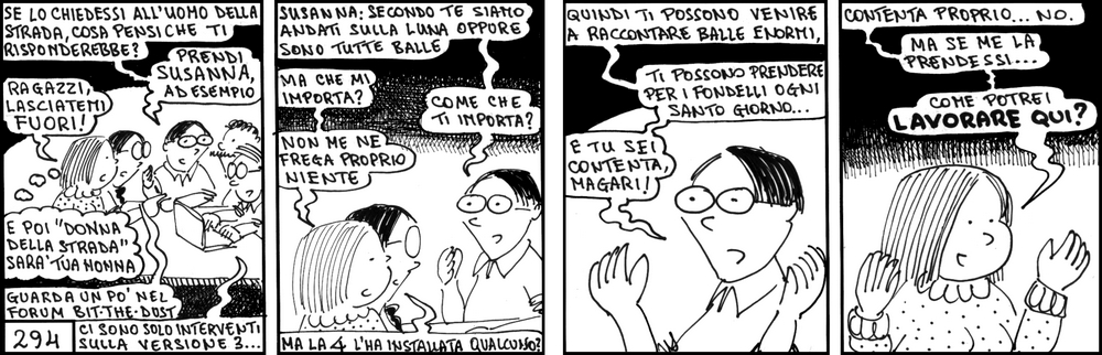 strisce, fumetti, umorismo, vignette, lavoro, ufficio, impiegati, operai, fabbrica, azienda, nove-diciotto, nove, diciotto, Complotto Lunare, cospirazione, riunione, impiegati
