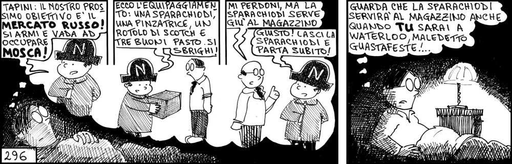 strisce, fumetti, umorismo, vignette, lavoro, ufficio, impiegati, operai, fabbrica, azienda, nove-diciotto, nove, diciotto, napoleone, sogno, capo