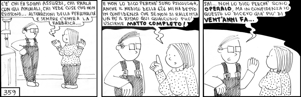 strisce, fumetti, umorismo, vignette, lavoro, ufficio, impiegati, operai, fabbrica, azienda, nove-diciotto, nove, diciotto,