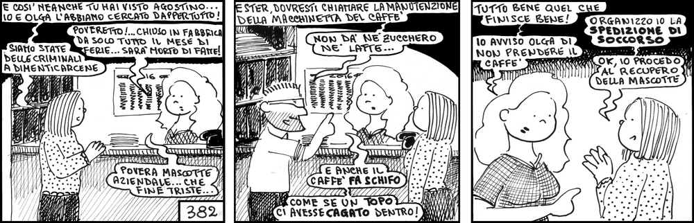strisce, fumetti, umorismo, vignette, lavoro, ufficio, impiegati, operai, fabbrica, azienda, nove-diciotto, nove, diciotto,
