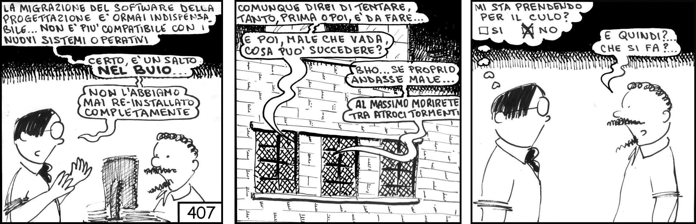 strisce, fumetti, umorismo, vignette, lavoro, ufficio, impiegati, operai, fabbrica, azienda, nove-diciotto, nove, diciotto,