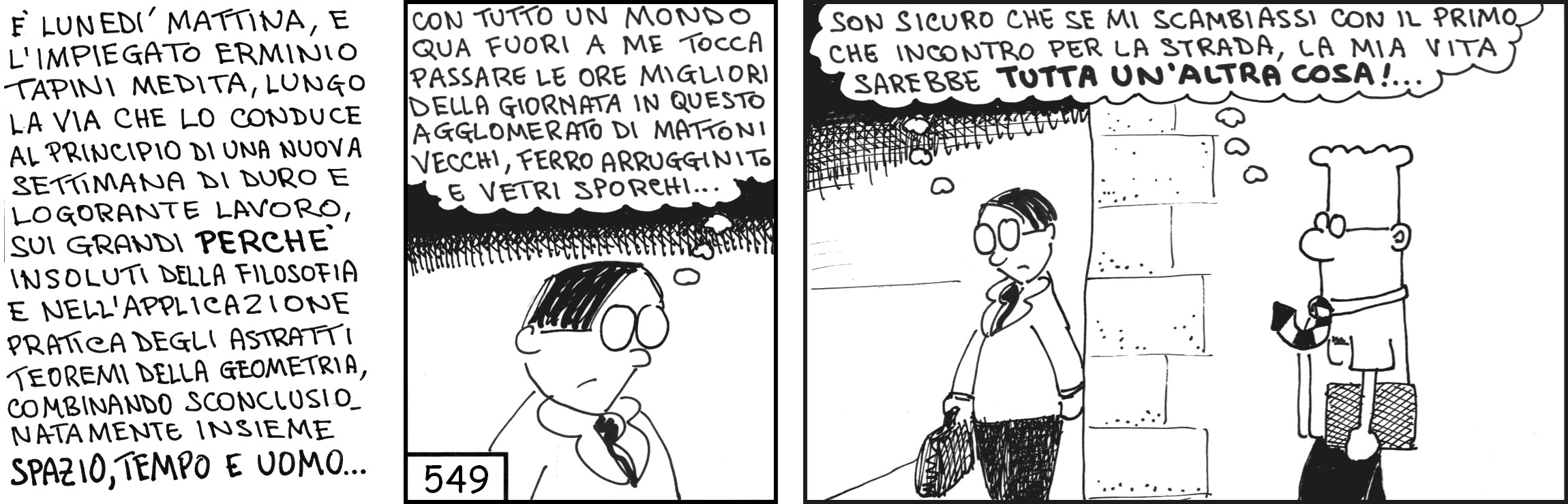 strisce, fumetti, umorismo, vignette, lavoro, ufficio, impiegati, operai, fabbrica, azienda, nove-diciotto, nove, diciotto,