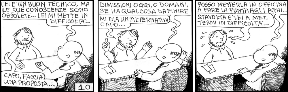 strisce, fumetti, umorismo, vignette, lavoro, ufficio, nove-diciotto, nove, diciotto, mobilit
