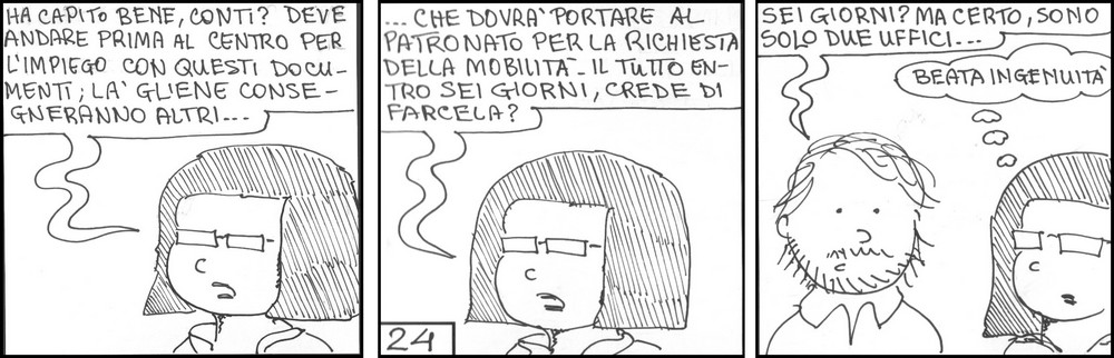 strisce, fumetti, umorismo, vignette, lavoro, ufficio, nove-diciotto, nove, diciotto, mobilit