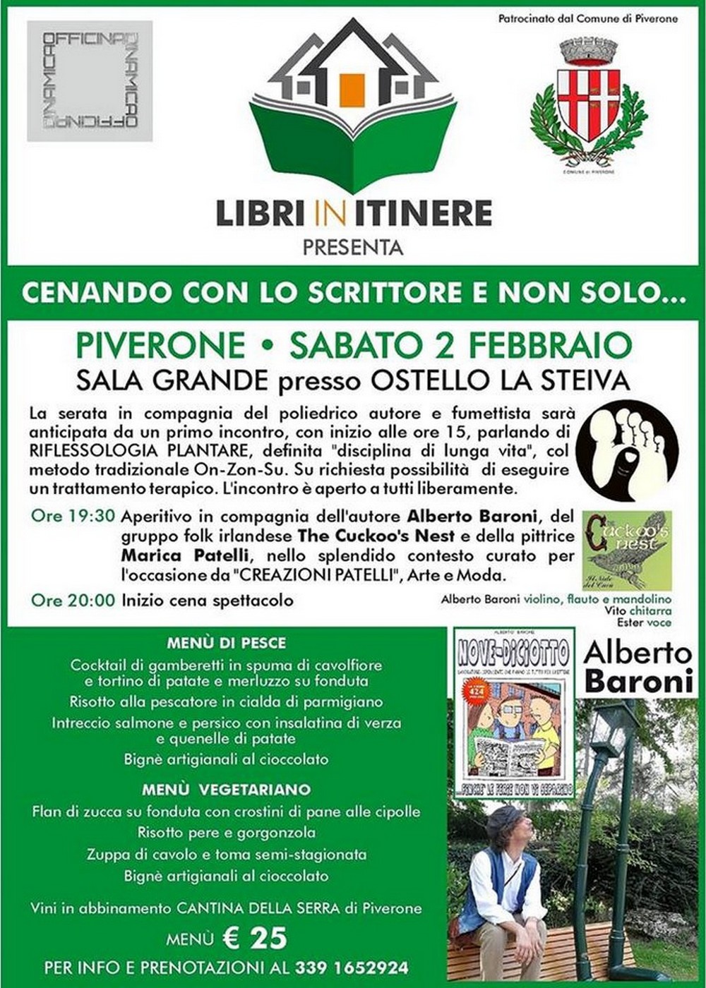 piverone, cena con lo scrittore, 2 febbraio 2019, alberto baroni, fumetti, nove diciotto, strisce, lavoro